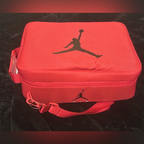 NEW Jordan The Shoe Box Bag RED/BLACK Jumpman Logo Fits Sizes Up To 15